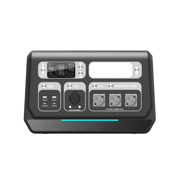 220V 2200W Grid Connected Portable Emergency Power Supply