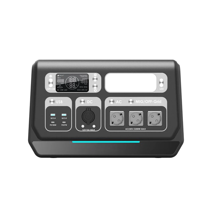 220V 2200W Portable Grid Connected Power Supply