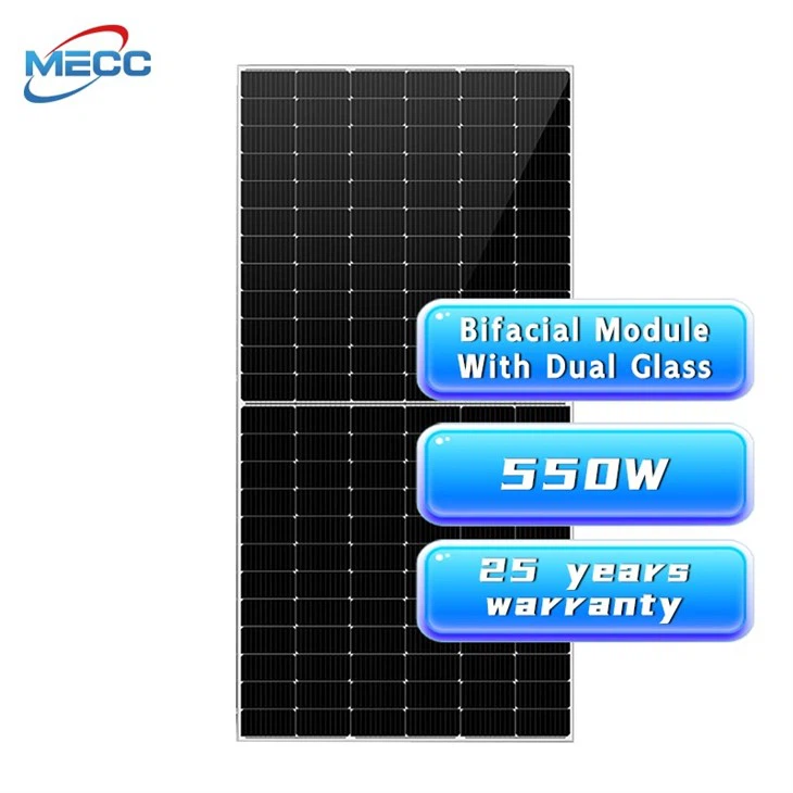 Contemporary Double Glass Solar Panel 580W