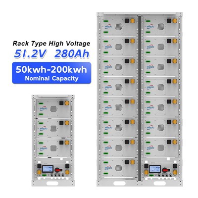 Racked 51.2V 280AH High Voltage Lithium Ion Battery​